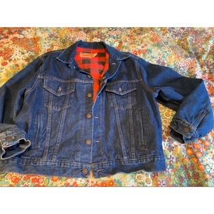 Vintage GAP pioneer flannel lined denim jacket